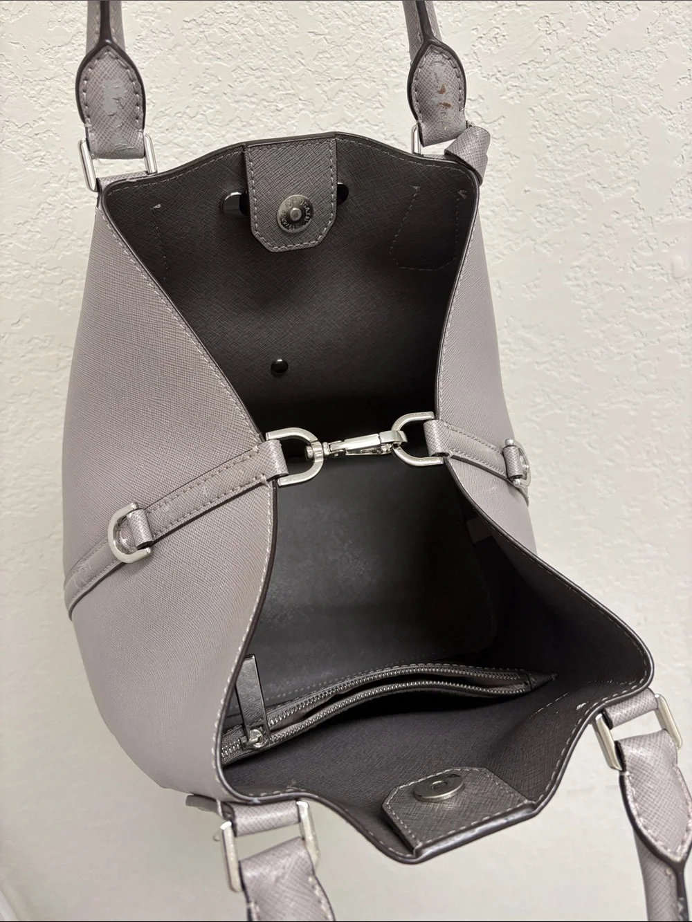 Michael Kors Grey Saffiano Leather Tote